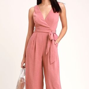 Lupita Rusty Rose Sleeveless Culotte Jumpsuit